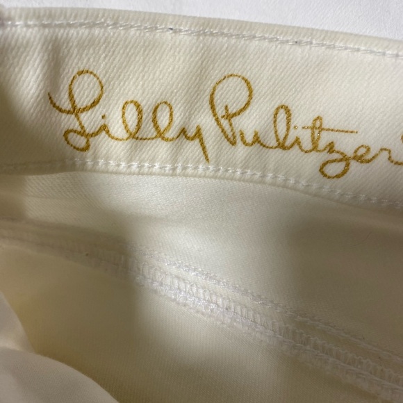 LILLY PULITZER SOUTH OCEAN SKINNY BOHO CROCHET CROP JEANS - SIZE 00 - Picture 2 of 10